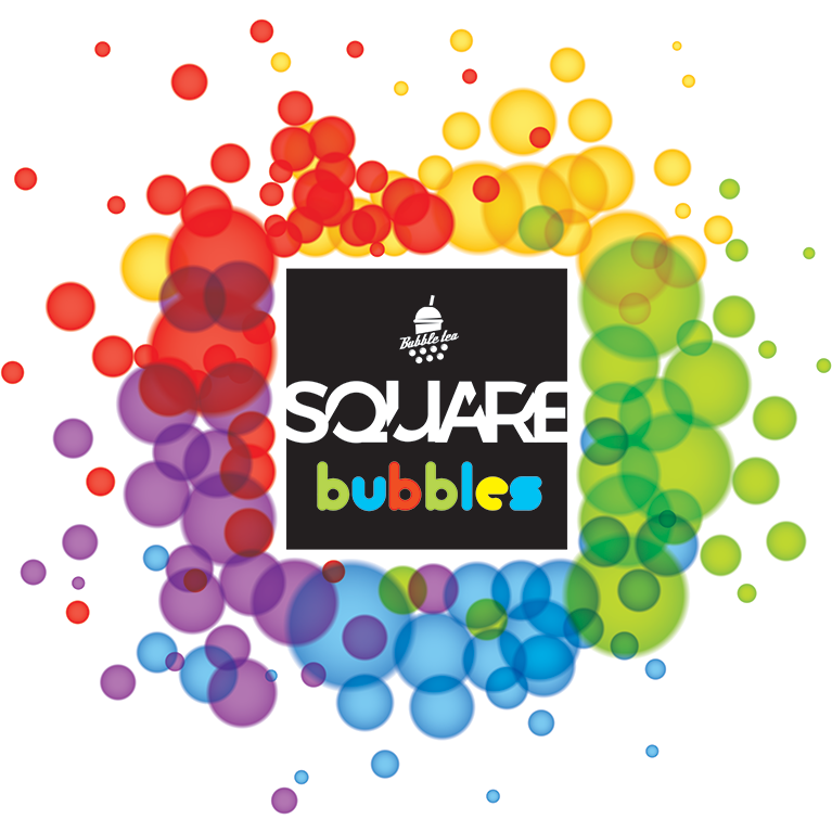 Square Bubbles Bubbles Tea Logo