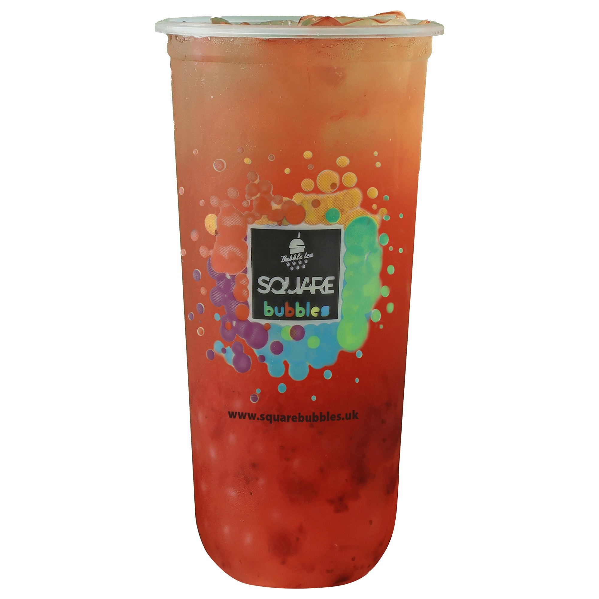 Strawberry Popping Boba Tea